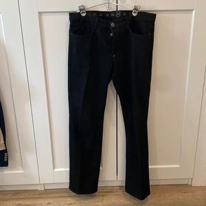 Men’s Ernest Sewn Black Fulton 358 Jeans Size 34x32
